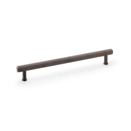 Alexander & Wilks Cabinet Hardware Dark Bronze PVD / Cabinet Pull Handles / 224mm Alexander & Wilks Crispin Reeded T-bar Cupboard Pull Handle - Dark Bronze PVD - 224mm