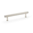 Alexander & Wilks Cabinet Hardware Polished Nickel / Cabinet Pull Handles / 128mm Alexander & Wilks Crispin Reeded T-bar Cupboard Pull Handle - Polished Nickel - 128mm