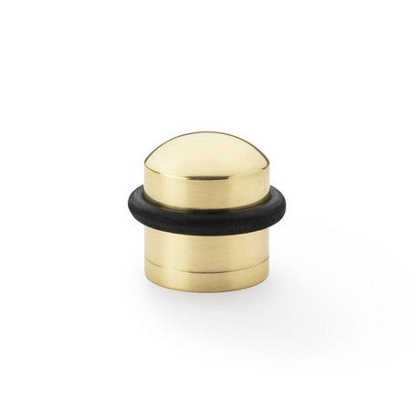 Alexander & Wilks Door Furniture Polished Brass Lacquered / Floor Door Stop Alexander & Wilks Dome Top Floor Mounted Door Stop - Polished Brass