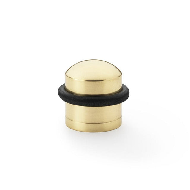 Alexander & Wilks Door Furniture Polished Brass Lacquered / Floor Door Stop Alexander & Wilks Dome Top Floor Mounted Door Stop - Polished Brass
