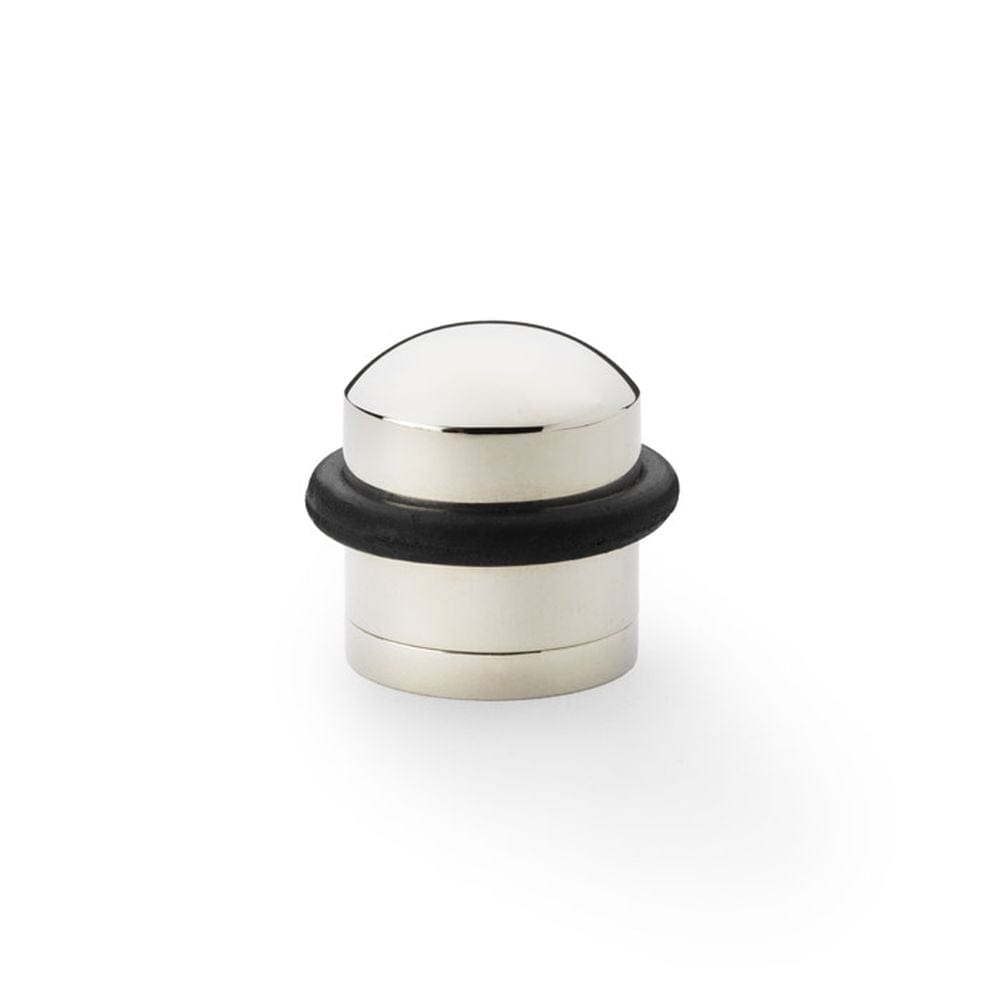 Alexander & Wilks Door Furniture Polished Nickel / Floor Door Stop Alexander & Wilks Dome Top Floor Mounted Door Stop - Polished Nickel