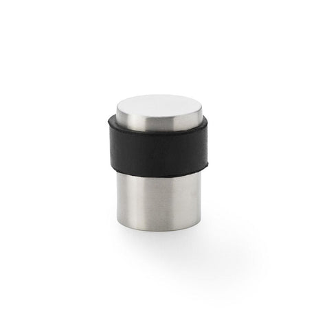 Alexander & Wilks Door Furniture Satin Stainless Steel / Floor Door Stop Alexander & Wilks Floor Mounted Flat Top Cylinder Door Stop - Satin Stainless Steel