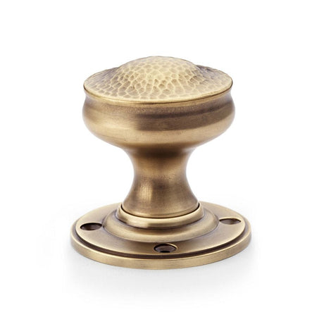 Alexander & Wilks Door Furniture Antique Brass / Mortice Knobs Alexander & Wilks Hammered Mortice Knob - Antique Brass