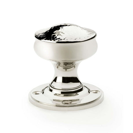 Alexander & Wilks Door Furniture Polished Nickel / Mortice Knobs Alexander & Wilks Hammered Mortice Knob - Polished Nickel
