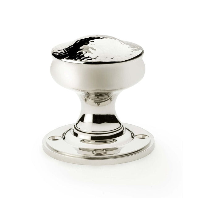 Alexander & Wilks Door Furniture Polished Nickel / Mortice Knobs Alexander & Wilks Hammered Mortice Knob - Polished Nickel