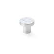 Alexander & Wilks Cabinet Hardware Polished Chrome / Cabinet Knobs / 30mm Dia. Alexander & Wilks Hanover Hammered Cupboard Knob - Polished Chrome - 30mm