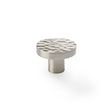 Alexander & Wilks Cabinet Hardware Satin Nickel / Cabinet Knobs / 38mm Dia. Alexander & Wilks Hanover Hammered Cupboard Knob - Satin Nickel - 38mm