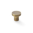 Alexander & Wilks Cabinet Hardware Antique Brass / Cabinet Knobs / 30mm Dia. Alexander & Wilks Hanover Plain Cupboard Knob - Antique Brass - Knob 30mm