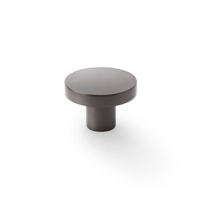 Alexander & Wilks Cabinet Hardware Dark Bronze / Cabinet Knobs / 38mm Dia. Alexander & Wilks Hanover Plain Cupboard Knob - Dark Bronze - Knob 38mm