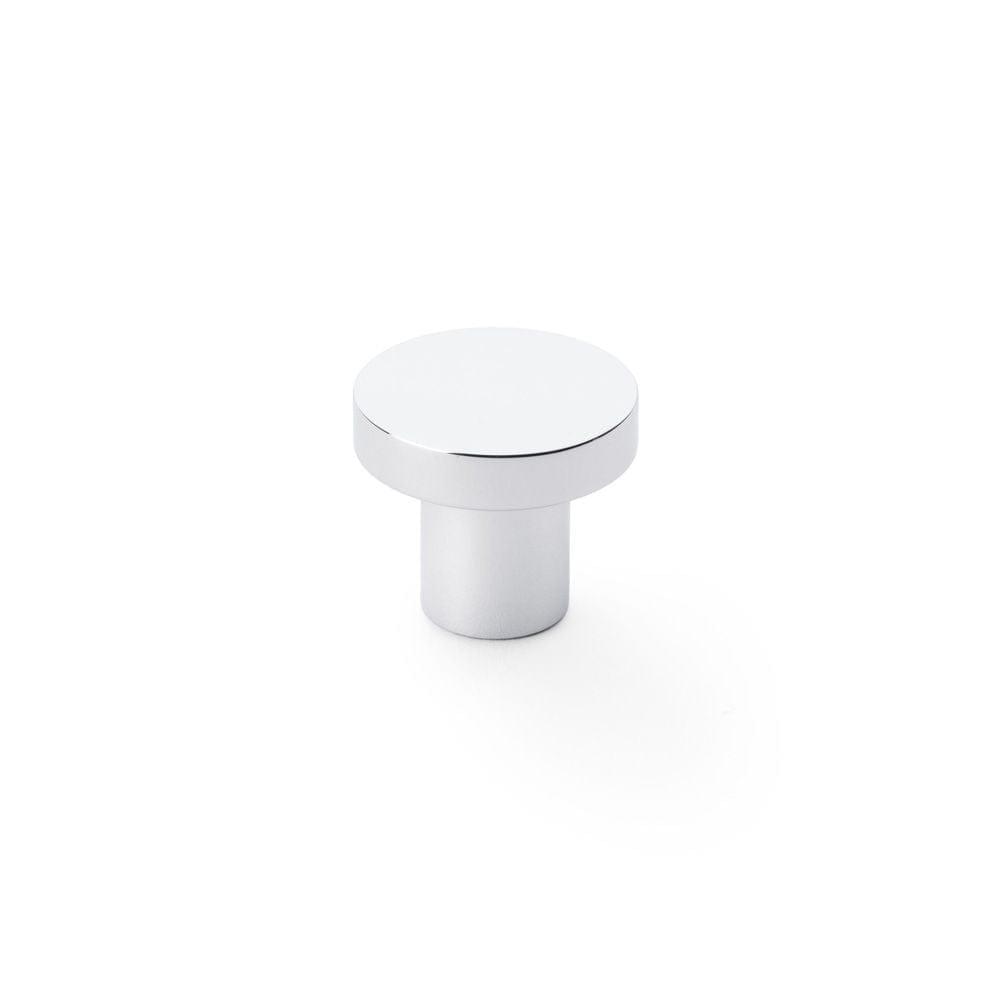 Alexander & Wilks Cabinet Hardware Polished Chrome / Cabinet Knobs / 30mm Dia. Alexander & Wilks Hanover Plain Cupboard Knob - Polished Chrome - Knob 30mm