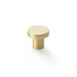 Alexander & Wilks Cabinet Hardware Satin Brass / Cabinet Knobs / 30mm Dia. Alexander & Wilks Hanover Plain Cupboard Knob - Satin Brass - Knob 30mm