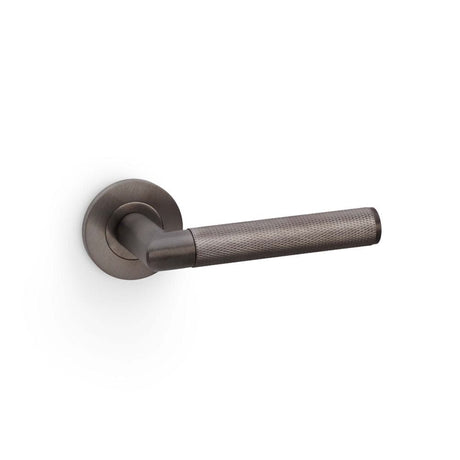 Alexander & Wilks Door Furniture Dark Bronze PVD / Round Rose Alexander & Wilks Harrier Knurled Lever on Round Rose - Dark Bronze PVD
