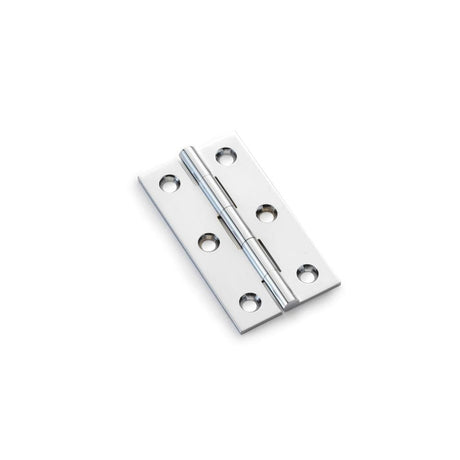 Alexander & Wilks Hinges Polished Chrome / Cabinet Hinges / 2.5" (64mm) Alexander & Wilks Heavy Pattern Solid Brass Cabinet Butt Hinge - Polished Chrome - 2.5"