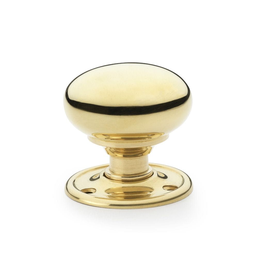 Alexander & Wilks Door Furniture Polished Brass Unlacquered / Mortice Knobs Alexander & Wilks Kershaw Door Knob - Polished Brass Unlacquered - Knob 51mm