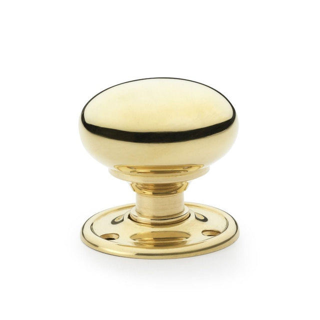 Alexander & Wilks Door Furniture Polished Brass Unlacquered / Mortice Knobs Alexander & Wilks Kershaw Door Knob - Polished Brass Unlacquered - Knob 51mm