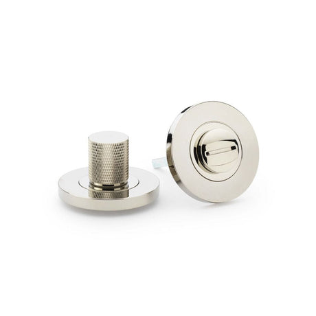 Alexander & Wilks Door Furniture Polished Nickel PVD / Bathroom Turn & Release Alexander & Wilks Knurled Thumbturn and Release - Polished Nickel PVD