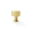 Alexander & Wilks Cabinet Hardware Satin Brass PVD / Cabinet Knobs / 29mm Dia. Alexander & Wilks Lucia Reeded Cupboard Knob - Satin Brass PVD - 29mm