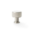Alexander & Wilks Cabinet Hardware Satin Nickel / Cabinet Knobs / 29mm Dia. Alexander & Wilks Lucia Reeded Cupboard Knob - Satin Nickel - 29mm