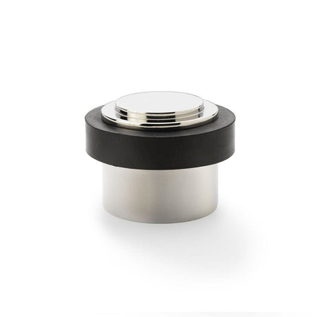 Alexander & Wilks Door Furniture Polished Nickel PVD / Floor Door Stop Alexander & Wilks Plain Floor Mounted Door Stop - Polished Nickel PVD