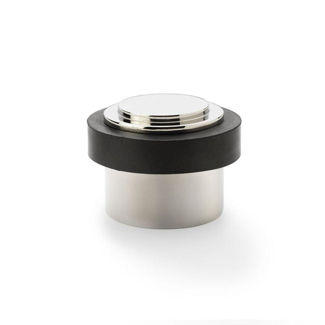 Alexander & Wilks Door Furniture Polished Nickel PVD / Floor Door Stop Alexander & Wilks Plain Floor Mounted Door Stop - Polished Nickel PVD
