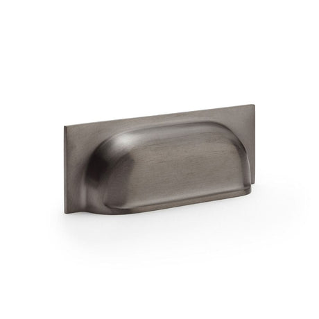 Alexander & Wilks Cabinet Hardware Dark Bronze PVD / Cabinet Cup Pulls / 96mm c/c Alexander & Wilks Quantock Cup Pull Handle - Dark Bronze PVD - Centres 96mm