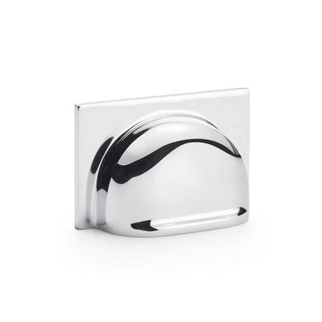 Alexander & Wilks Cabinet Hardware Polished Chrome / Cabinet Cup Pulls / 40mm Alexander & Wilks Quantock Cup Pull Handle - Polished Chrome - Centres 40mm