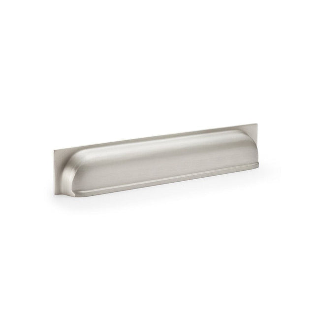 Alexander & Wilks Cabinet Hardware Satin Nickel / Cabinet Cup Pulls / 203mm Alexander & Wilks Quantock Cup Pull Handle - Satin Nickel - Centres 203mm