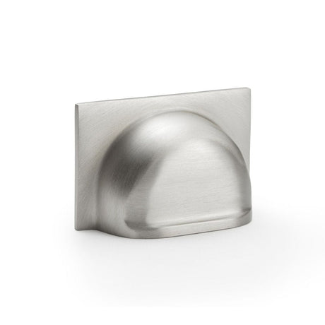 Alexander & Wilks Cabinet Hardware Satin Nickel / Cabinet Cup Pulls / 40mm Alexander & Wilks Quantock Cup Pull Handle - Satin Nickel - Centres 40mm