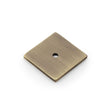 Alexander & Wilks Cabinet Hardware Antique Brass / Cabinet Knob/Pull Backplates Alexander & Wilks Quantock Square Backplate - Antique Brass