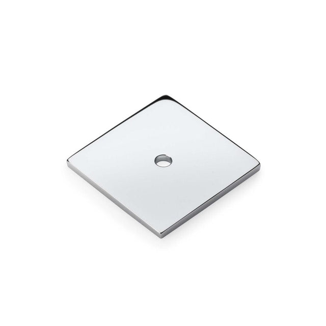 Alexander & Wilks Cabinet Hardware Polished Chrome / Cabinet Knob/Pull Backplates Alexander & Wilks Quantock Square Backplate - Polished Chrome