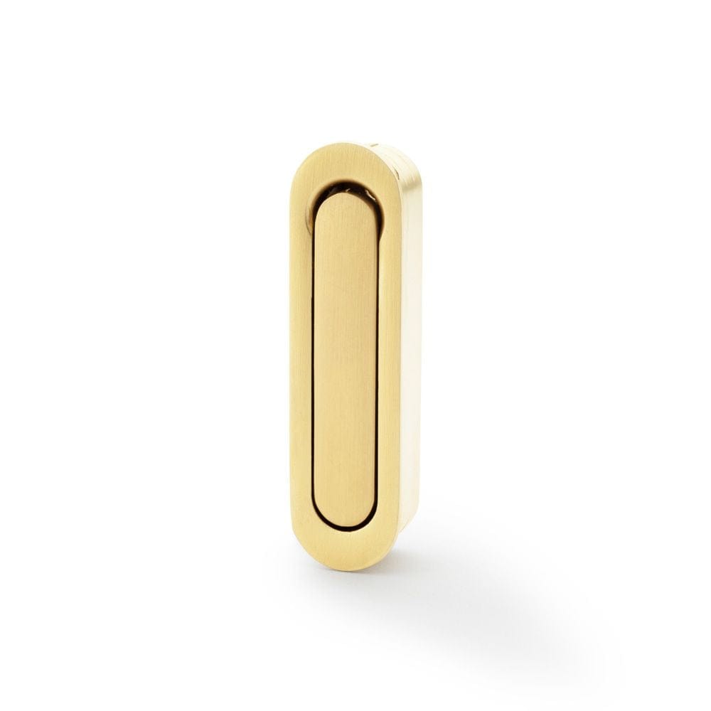 Alexander & Wilks Door Furniture Satin Brass PVD / Door Edge Pull / Radius Alexander & Wilks Radius Sliding Door Edge Pull - Satin Brass PVD