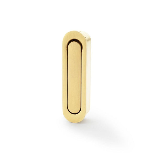 Alexander & Wilks Door Furniture Satin Brass PVD / Door Edge Pull / Radius Alexander & Wilks Radius Sliding Door Edge Pull - Satin Brass PVD