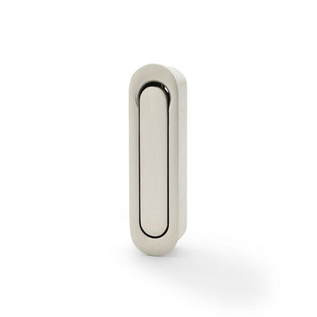 Alexander & Wilks Door Furniture Satin Nickel / Door Edge Pull / Radius Alexander & Wilks Radius Sliding Door Edge Pull - Satin Nickel