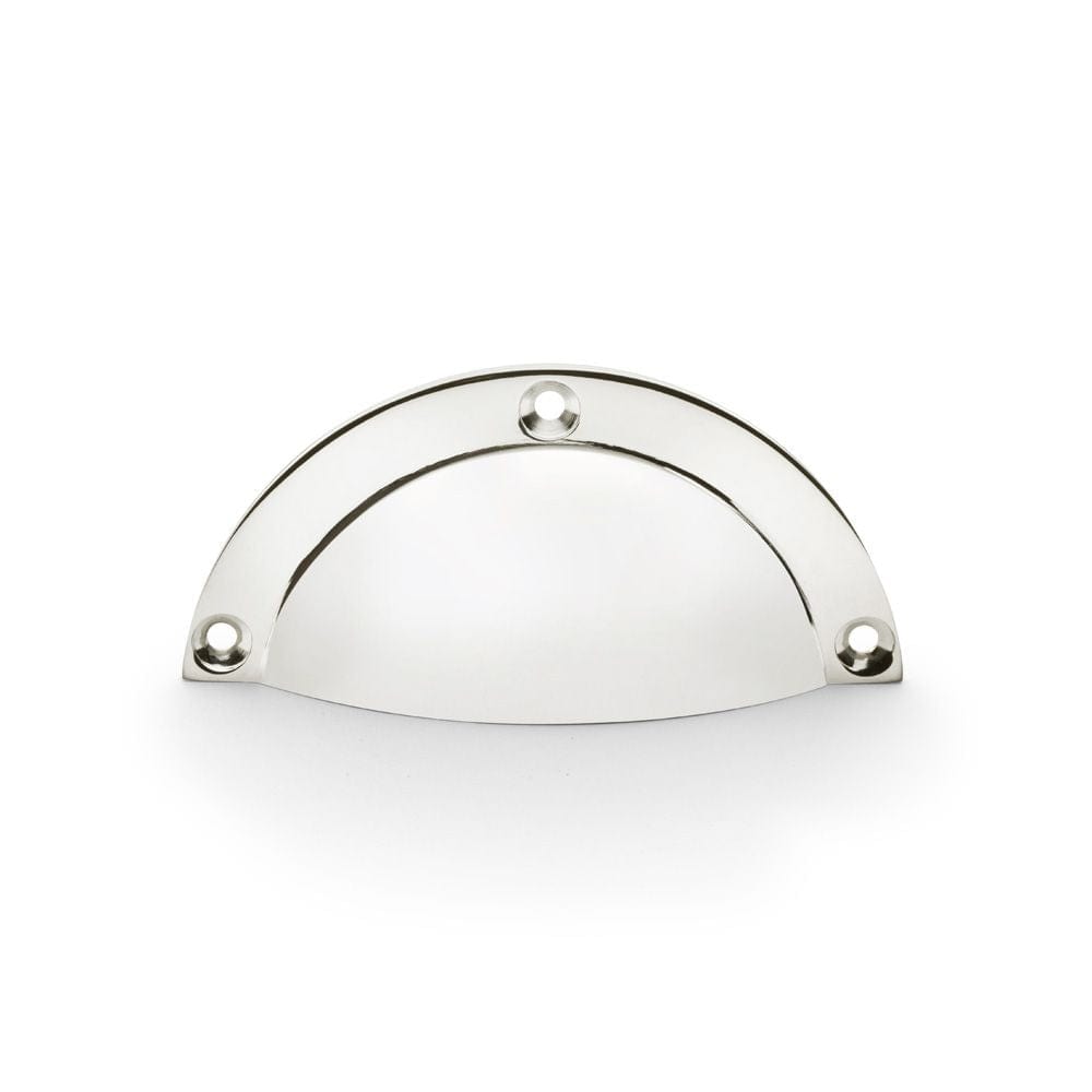 Alexander & Wilks Cabinet Hardware Polished Nickel / Cabinet Cup Pulls Alexander & Wilks Raoul Cup Handle - Polished Nickel
