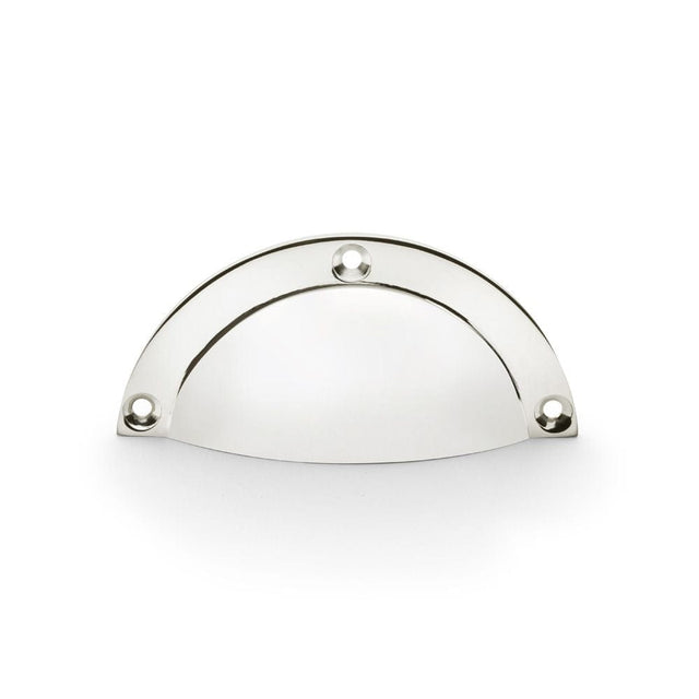 Alexander & Wilks Cabinet Hardware Polished Nickel / Cabinet Cup Pulls Alexander & Wilks Raoul Cup Handle - Polished Nickel