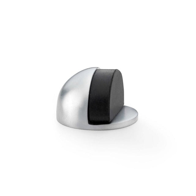 Alexander & Wilks Door Furniture Satin Chrome / Floor Door Stop Alexander & Wilks Shield Floor Mounted Door Stop - Satin Chrome