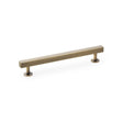 Alexander & Wilks Cabinet Hardware Antique Brass / Cabinet Pull Handles / 160mm Alexander & Wilks Square T-Bar Cabinet Pull Handle - Antique Brass - Centres 160mm