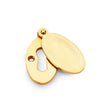 Alexander & Wilks Door Furniture Unlacquered Brass / Mortice Key Profile Escutcheons Alexander & Wilks Standard Key Profile Ellipse Escutcheon with Harris Design Cover - Unlacquered Brass