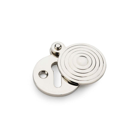 Alexander & Wilks Door Furniture Polished Nickel / Mortice Key Profile Escutcheons Alexander & Wilks Standard Key Profile Round Escutcheon with Christoph Design Cover - Polished Nickel