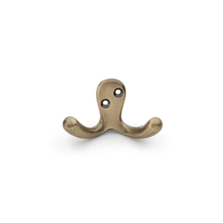 Alexander & Wilks Accessories Antique Brass / Double Coat Hooks Alexander & Wilks Victorian Double Robe Hook - Antique Brass