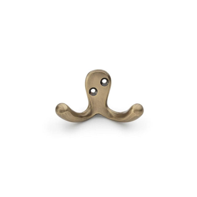 Alexander & Wilks Accessories Antique Brass / Double Coat Hooks Alexander & Wilks Victorian Double Robe Hook - Antique Brass