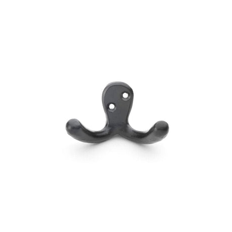 Alexander & Wilks Accessories Epoxy Black / Double Coat Hooks Alexander & Wilks Victorian Double Robe Hook - Black
