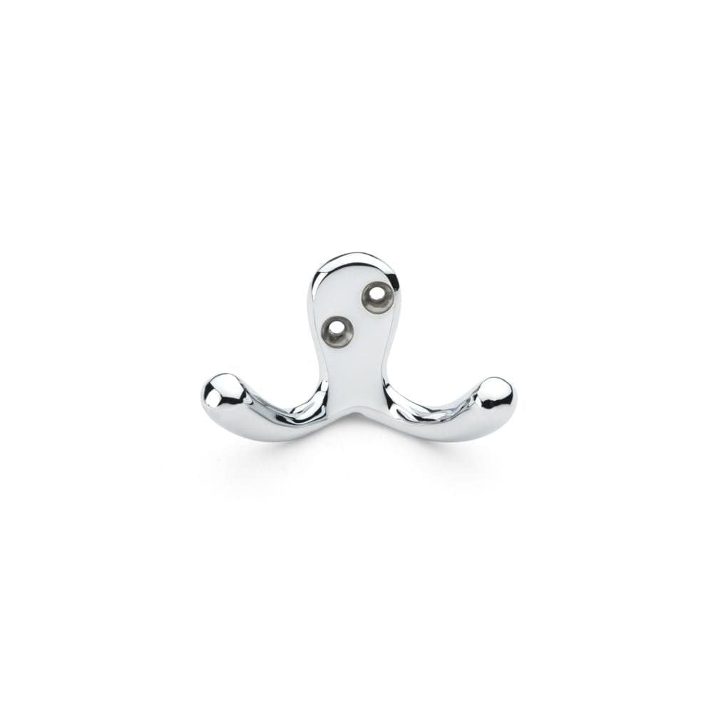 Alexander & Wilks Accessories Polished Chrome / Double Coat Hooks Alexander & Wilks Victorian Double Robe Hook - Polished Chrome