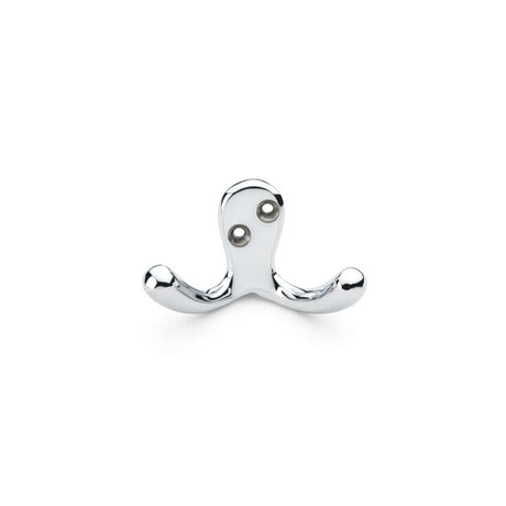 Alexander & Wilks Accessories Polished Chrome / Double Coat Hooks Alexander & Wilks Victorian Double Robe Hook - Polished Chrome