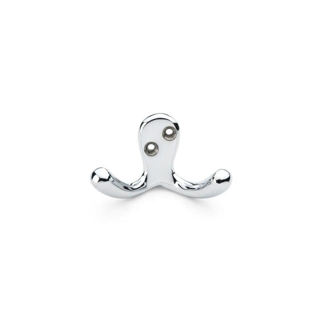 Alexander & Wilks Accessories Polished Chrome / Double Coat Hooks Alexander & Wilks Victorian Double Robe Hook - Polished Chrome