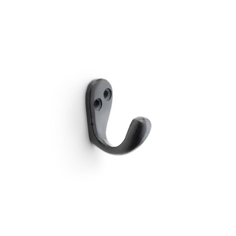 Alexander & Wilks Accessories Epoxy Black / Single Coat Hooks Alexander & Wilks Victorian Single Robe Hook - Black