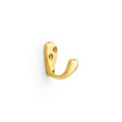 Alexander & Wilks Accessories Polished Brass Unlacquered / Single Coat Hooks Alexander & Wilks Victorian Single Robe Hook - Polished Brass Unlacquered