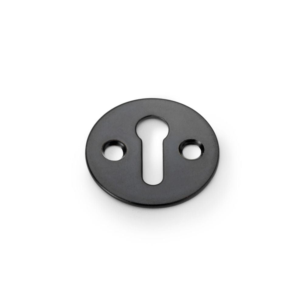 Alexander & Wilks Door Furniture Black Powder Coat / Mortice Key Profile Escutcheons Alexander & Wilks Victorian Standard Profile Escutcheon - Black Powder Coat