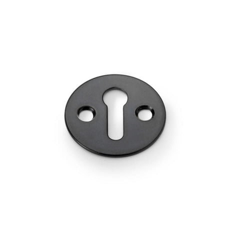 Alexander & Wilks Door Furniture Black Powder Coat / Mortice Key Profile Escutcheons Alexander & Wilks Victorian Standard Profile Escutcheon - Black Powder Coat