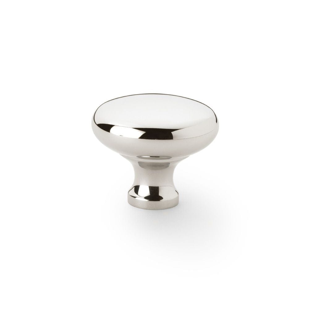 Alexander & Wilks Cabinet Hardware Polished Nickel / Cabinet Knobs / 38mm Dia. Alexander & Wilks Wade Round Cupboard Knob - Polished Nickel - 38mm